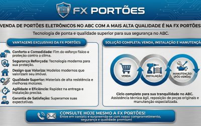 Venda de Portões Eletrônicos no ABC com a mais alta qualidade é na FX PORTÕES!