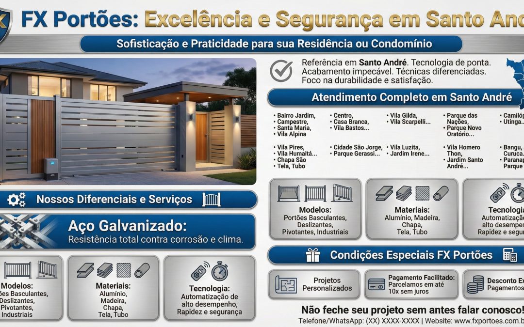 FX Portões: Excelência e Segurança em Santo André / São Bernardo e São Caetano.