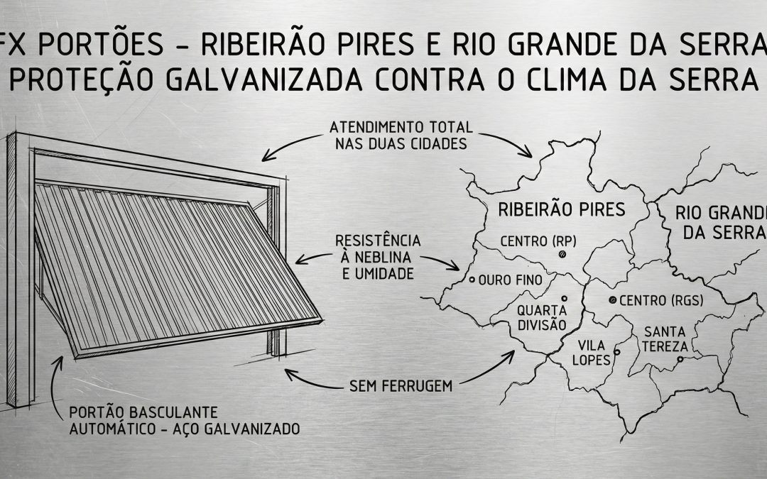 FX PORTÕES - PROTEÇÃO GALVENIZADA CONTRA O CLIMA DA SERRA - RIBEIRÃO PIRES E RIO GRANDE DA SERRA
