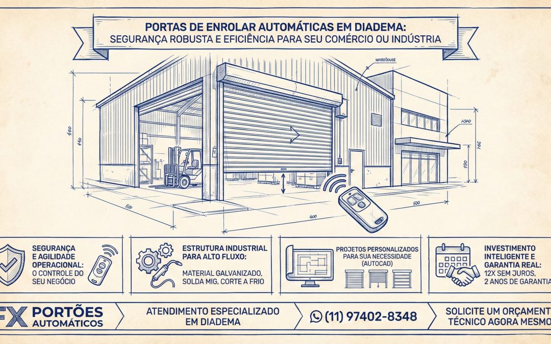 FX PORTÕES AUTOMATICOS - FABRICA DE PORTAS DE ENROLAR DIADEMA