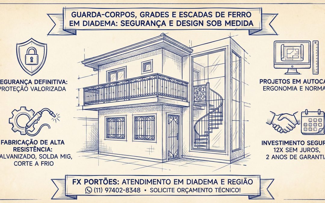 FX PORTÕES AUTOMATICOS - FABRICA DE GUARDA-CORPO DIADEMA